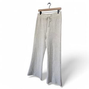 World Market Lounge Knit Wide Leg High Waist Pants Stretch Size S/M Cream